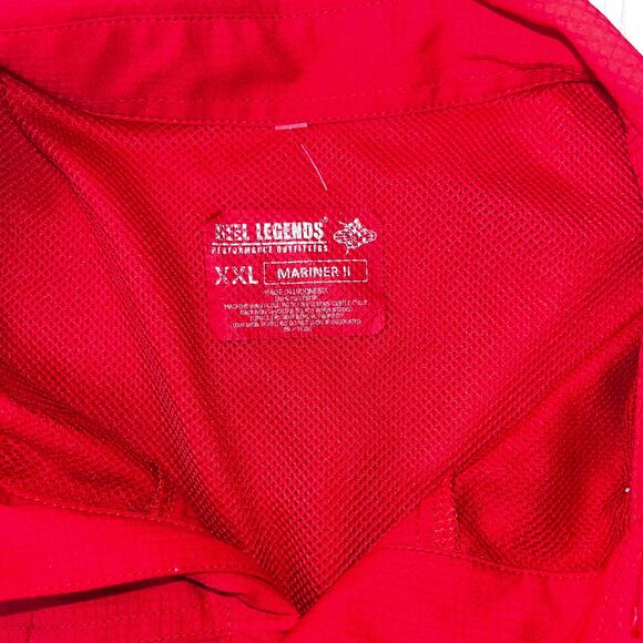 Reel Legends Performance Outfitters Mariner II Men's XXL Red Fishing Shirt - Picture 4 of 6